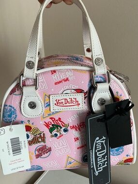 Von Dutch Jax Bowling Bag – Light Pink